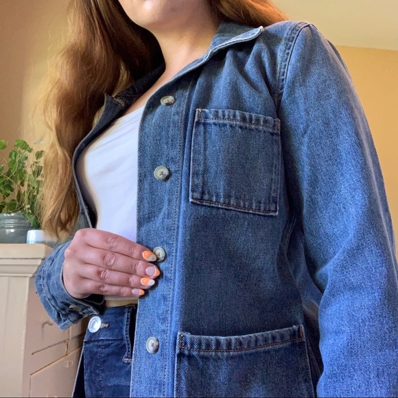 SOLD Aritzia Wilfred Free Denim Forum Button Up Shirt - Picture 4 of 5